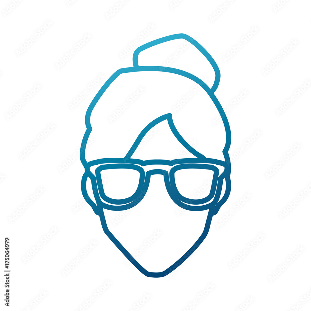 Woman with glasses icon vector illustration graphic design Woman with glasses icon vector illustration graphic design