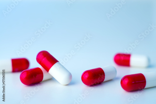 Medical healthcare pills isolated on a background