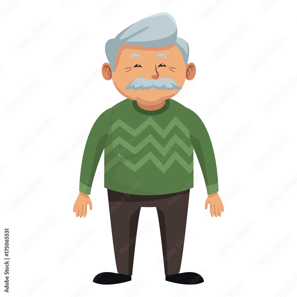 Cute grandfather cartoon icon vector illustration graphic design Cute grandfather cartoon icon vector illustration graphic design