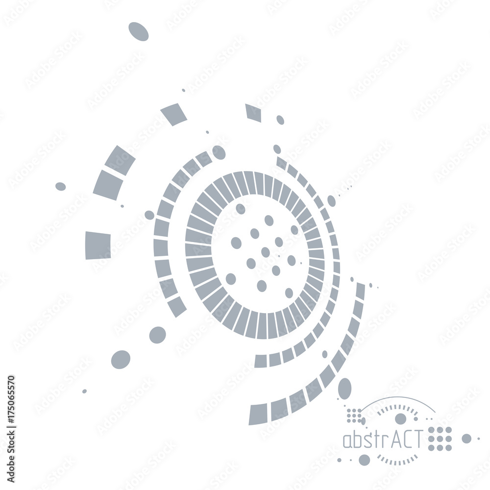 Obraz premium Futuristic abstract vector technology background. Mechanical engineering wallpaper.