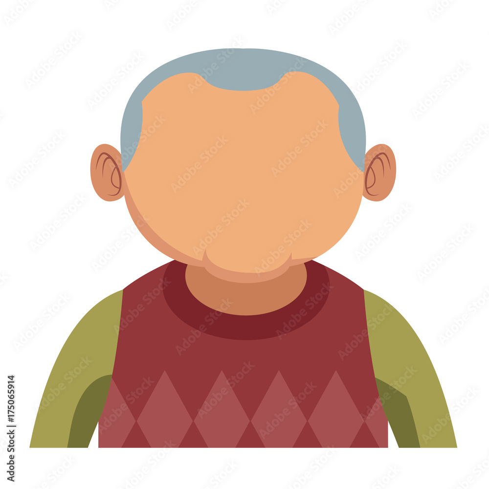 Cute grandfather cartoon icon vector illustration graphic design Cute grandfather cartoon icon vector illustration graphic design
