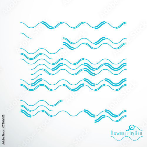 Technological vector wallpaper made with abstract lines. Modern geometric composition can be used as template and layout.