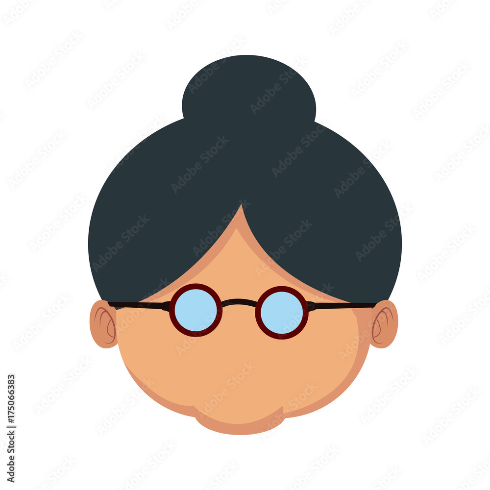 Cute grandmother cartoon icon vector illustration graphic design Cute grandmother cartoon icon vector illustration graphic design