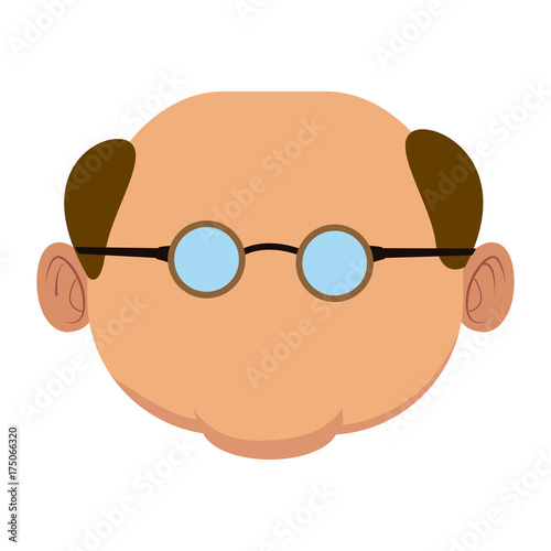 Cute grandfather cartoon icon vector illustration graphic design