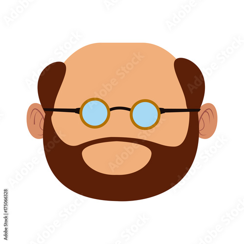 Cute grandfather cartoon icon vector illustration graphic design