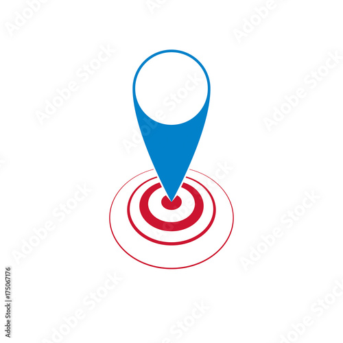Pin on the map. Vector icon...