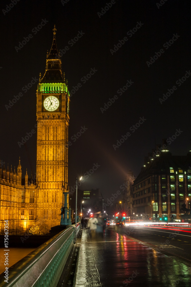 Big Ben, Westminster Bridge, London at Night