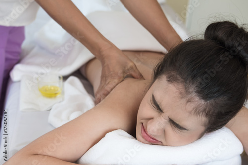 Woman with Thai massage.