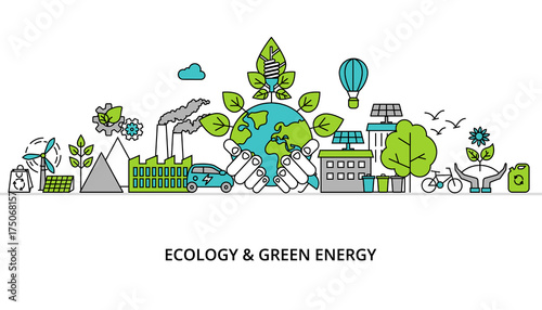 Infographic concept of ecology problem