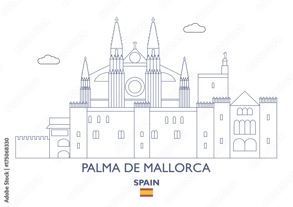 Palma de Mallorca City Skyline, Spain