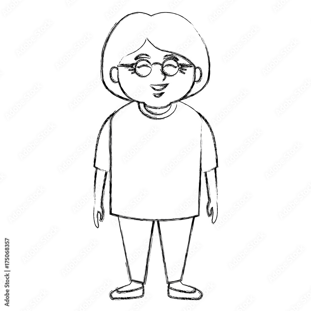 Cute grandmother cartoon icon vector illustration graphic design Cute grandmother cartoon icon vector illustration graphic design
