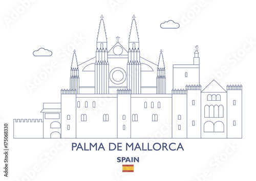 Palma de Mallorca City Skyline, Spain