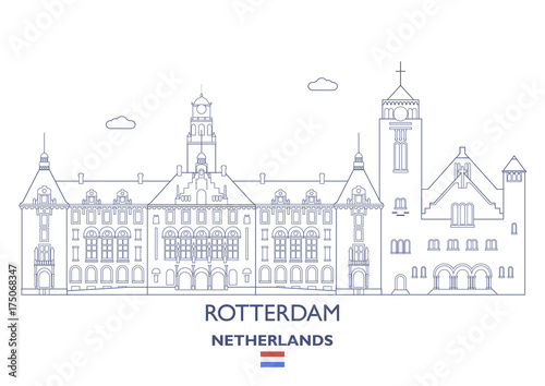 Rotterdam City Skyline, Netherlands
