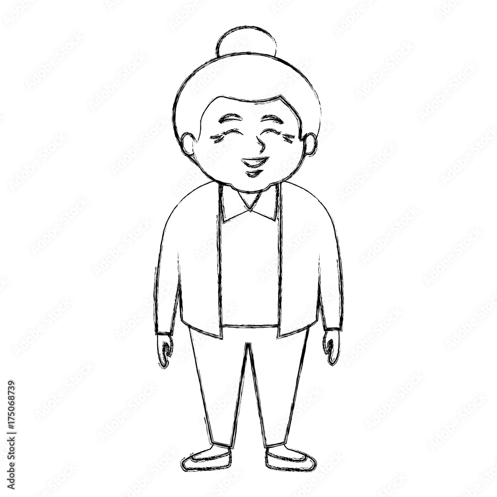 Cute grandmother cartoon icon vector illustration graphic design Cute grandmother cartoon icon vector illustration graphic design