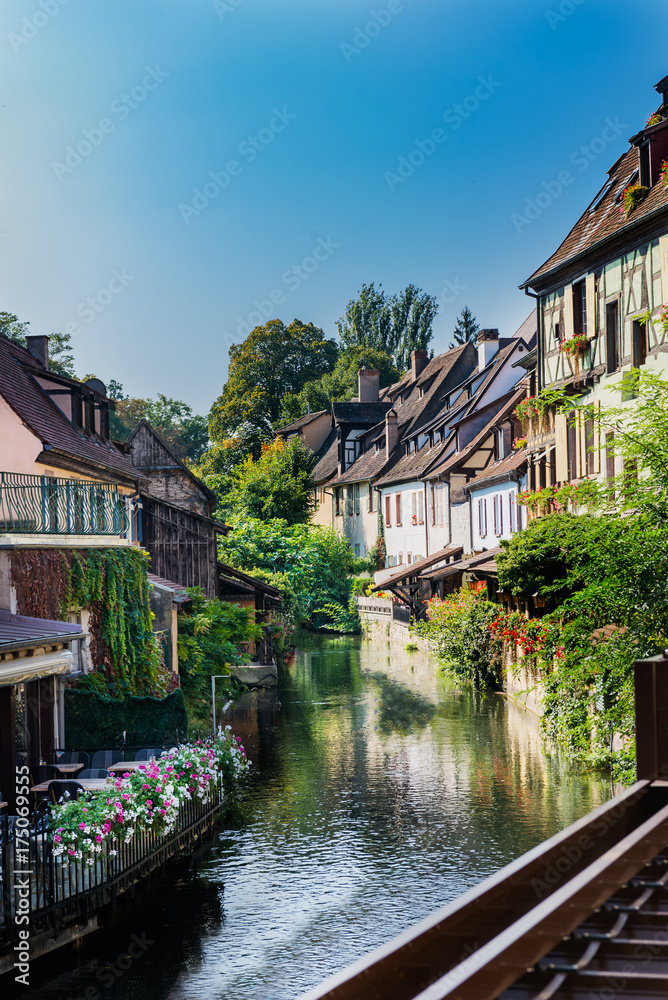 Traditional french houses and shops in Colmar, Alsace, France Traditional french houses and shops in Colmar, Alsace, France