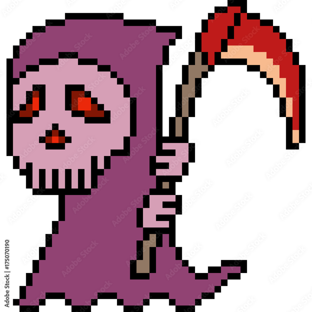 Fototapeta premium vector pixel art reaper