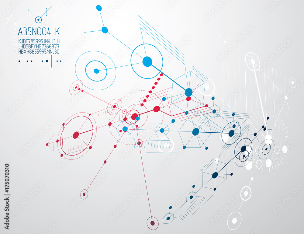 Engineering technological vector wallpaper made with circles and lines. Modern geometric composition can be used as template and layout. Abstract technical background. Engineering technological vector wallpaper made with circles and lines. Modern geometric composition can be used as template and layout. Abstract technical background.