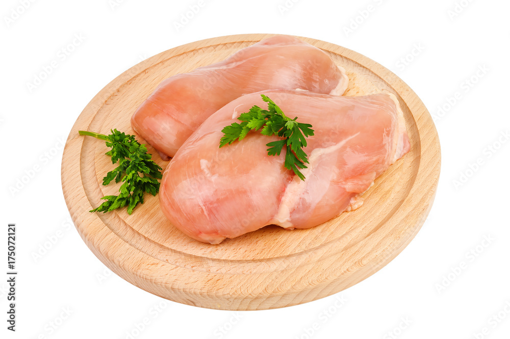 raw chicken fillet isolated
