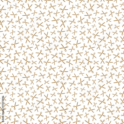 Scissors. Seamless pattern. Abstract background. Vector illustration.