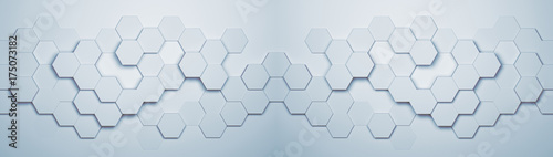 Panorama Hintergrund mit Hexagon Waben Muster