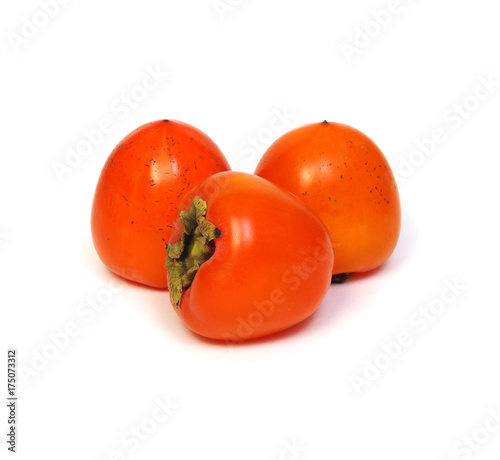 Persimmon fruit isolated on white