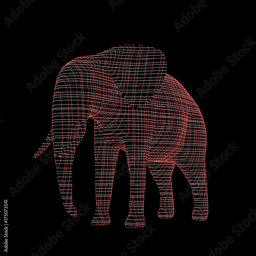 Abstract striped elephant. ...