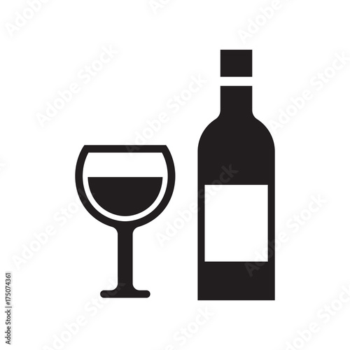 Wine glass vector icon