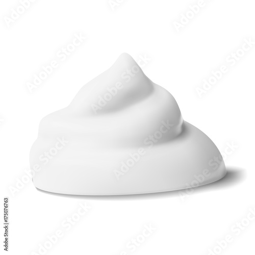 Realistic Cream Isolated On White Background