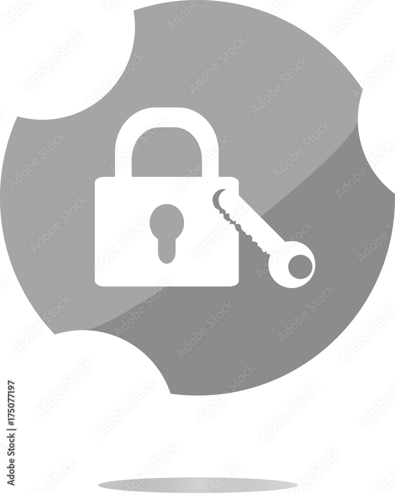 Lock icon - web app button isolated on white Lock icon - web app button isolated on white