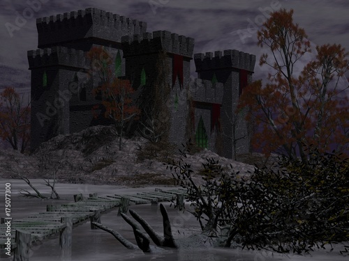 Quadro su tela Castle of the Damned