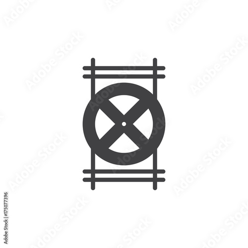 Tap shutter icon vector, filled flat sign, solid pictogram isolated on white. Symbol, logo illustration.