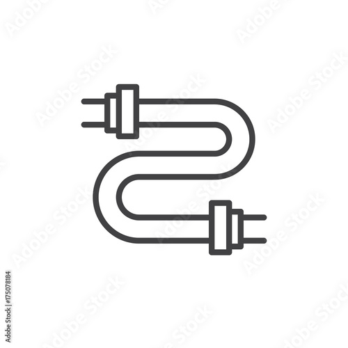 Pipes line icon, outline vector sign, linear style pictogram isolated on white. Symbol, logo illustration. Editable stroke