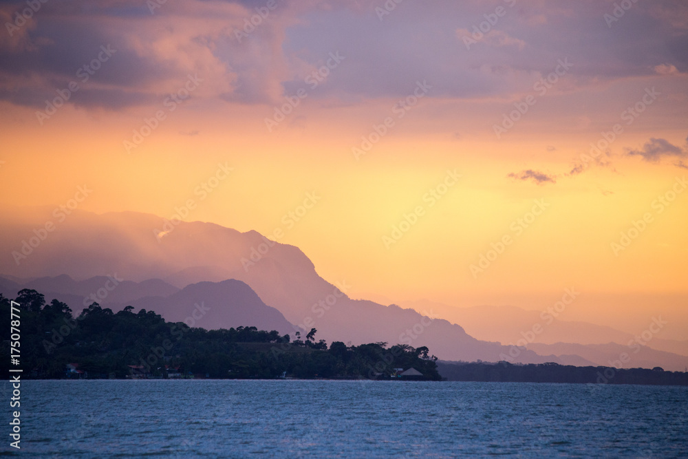 Sunset in Rio Dulce