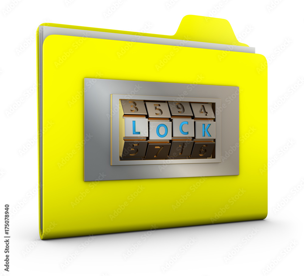 folder with combination lock folder with combination lock