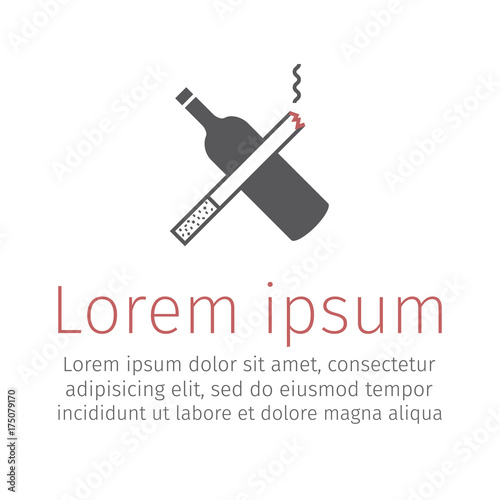 Drink and smoke icon