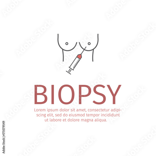 Breast Biopsy flat icon