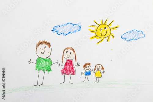Kids Drawing: Family