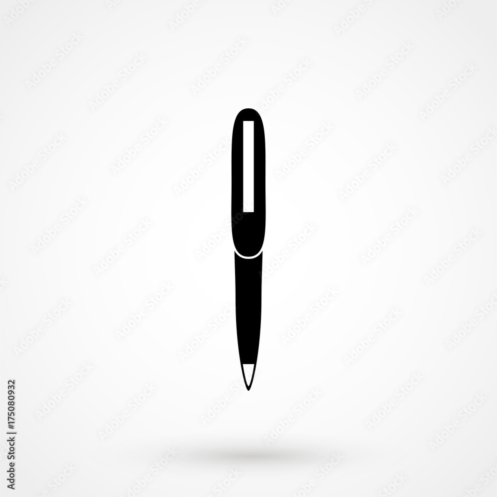 Pen icon, isolated. Flat design. Pen icon, isolated. Flat design.