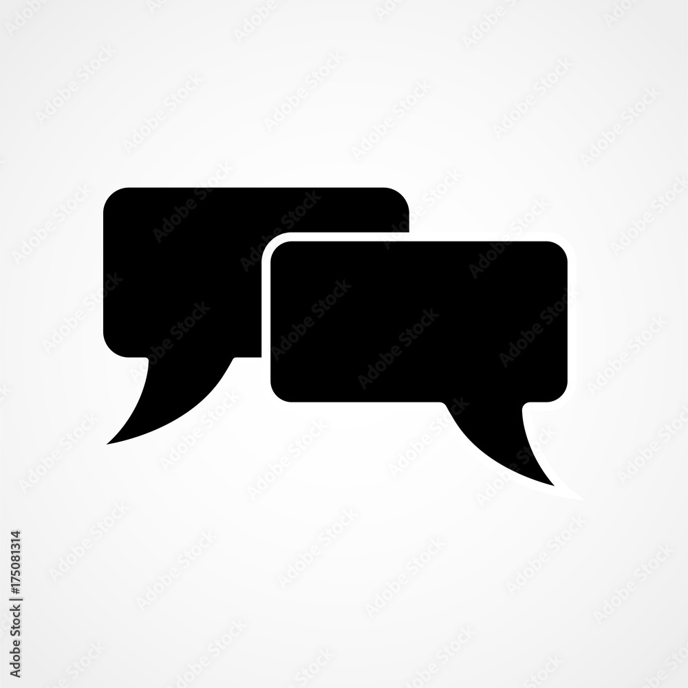 Chat Icon in trendy flat style isolated on grey background. Speech bubble symbol for your web site design, logo, app, UI. Vector illustration, EPS10. Chat Icon in trendy flat style isolated on grey background. Speech bubble symbol for your web site design, logo, app, UI. Vector illustration, EPS10.