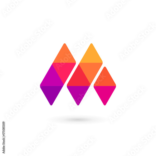 Free Download Letter M mosaic logo icon design template elements - GFXLoad