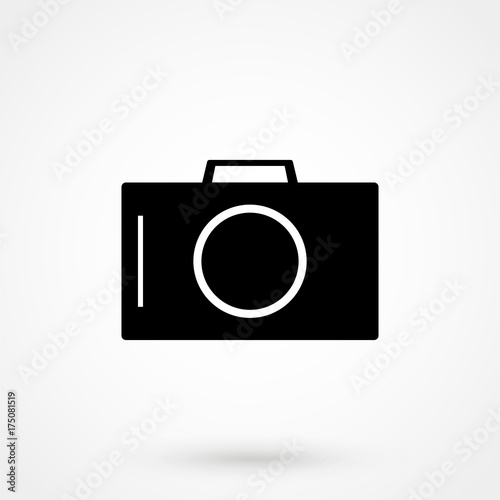 Camera Icon in trendy flat style isolated on grey background. Camera symbol for your web site design, logo, app, UI.