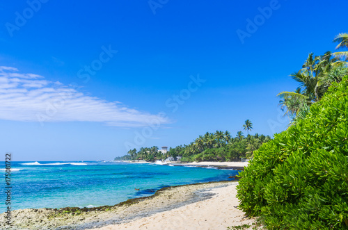 Tropical beach in Sri Lanka,