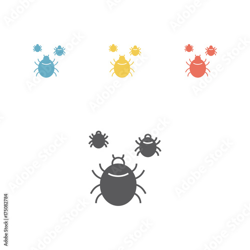 Mite icon. Vector illustration.