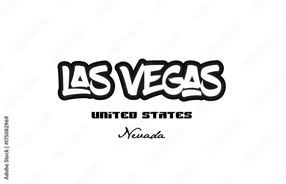 United States las vegas nevada city graffitti font typography design United States las vegas nevada city graffitti font typography design