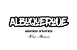 United States albuquerque new mexico city graffitti font typography design