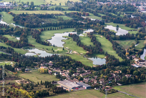 Vue aérienne du golf de Nantilly dans l'Eure-et-Loir à l'ouest de Paris