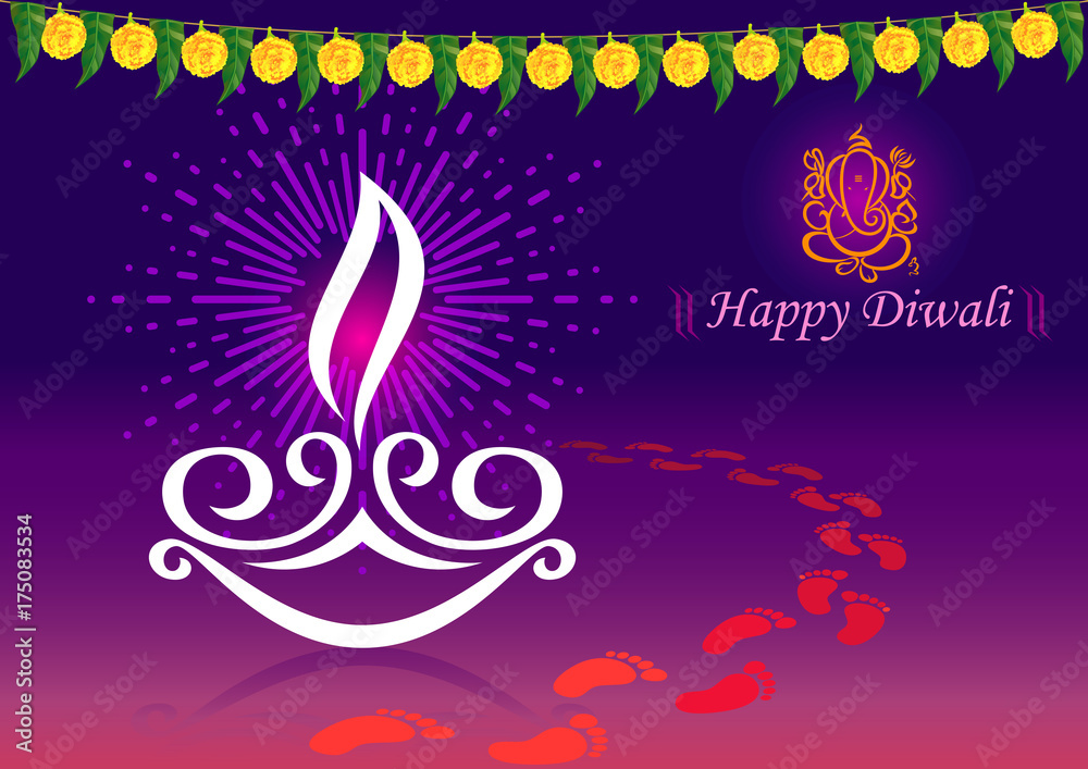 The gradience of diwali celebrations and foot steps leading to an exploding star. The gradience of diwali celebrations and foot steps leading to an exploding star.