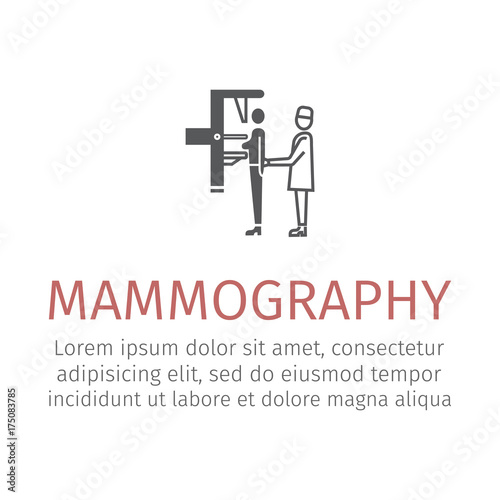 Mammography icon. Vector illustration