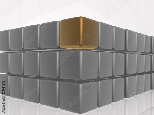 Brown and grey cubes