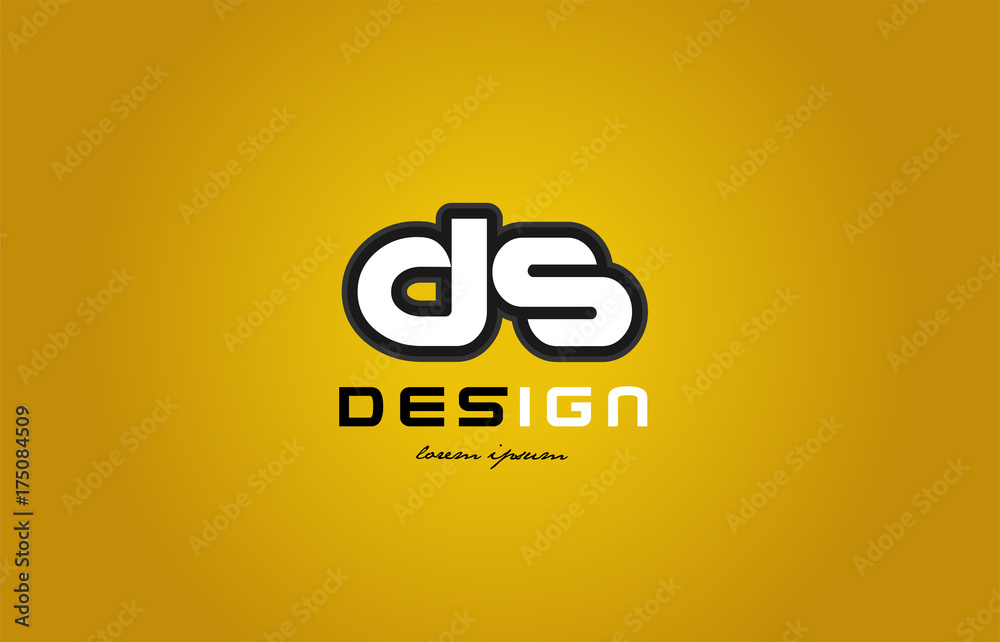 ds d s alphabet letter combination digit white on yellow background ds d s alphabet letter combination digit white on yellow background